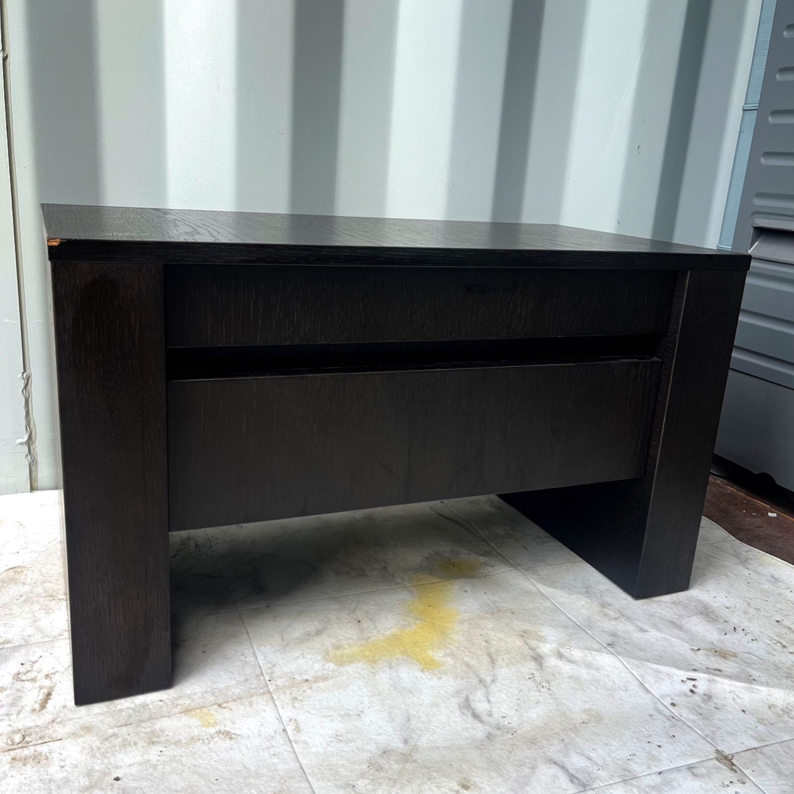 取付無料！アルフレックス スタイリッシュモダン 天然木ブラックナイトテーブル✨ 取付無料！アルフレックス スタイリッシュモダン 天然木ブラックナイト