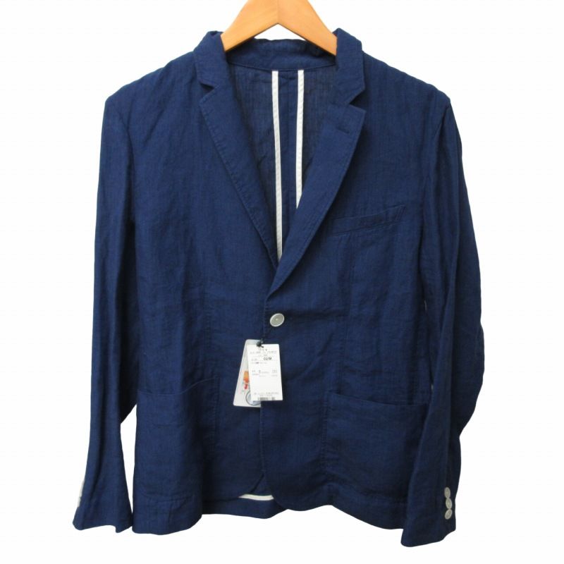 タケオキクチ TAKEO KIKUCHI TK ティーケー タグ付き リネンテーラードジャケット ブレザー 2B COOLMAX インディゴブルー 青系 M 0412 人気・おすすめ｜売れ筋商品・話題商品におすすめ コスパ重視 安心配送