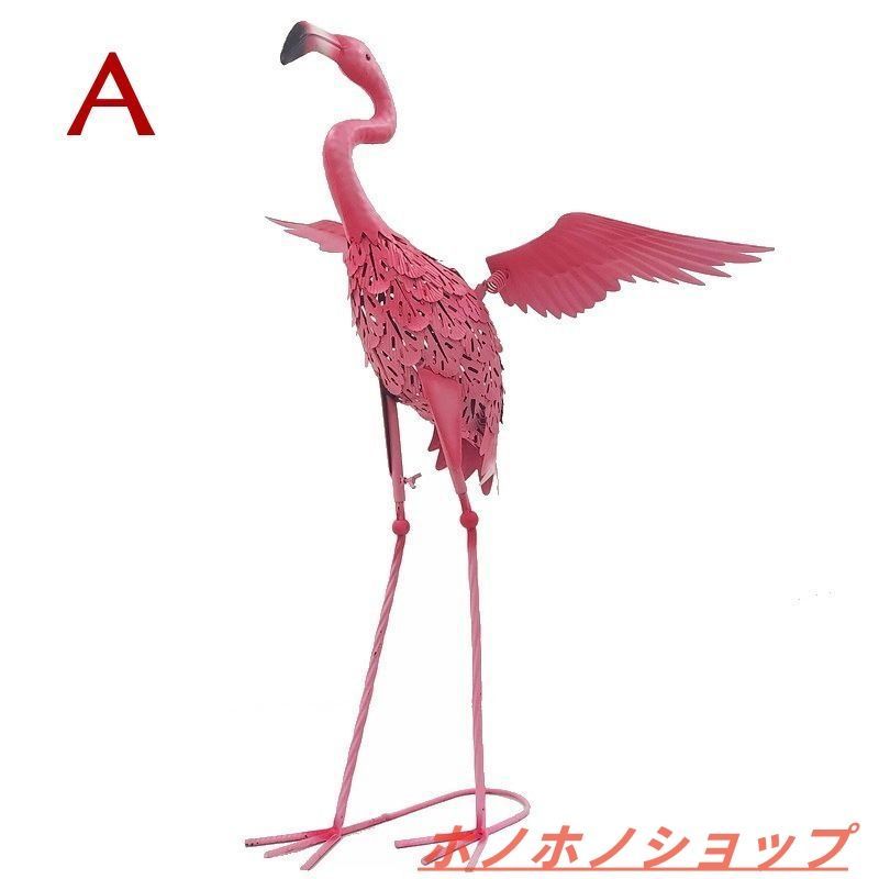 美品置物 オブジェ ピンクの鳥 ファンタジー お腹が光る かわいい  