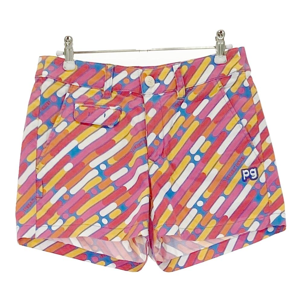PEARLY GATES パーリーゲイツ マルチボーダー ショートパンツ 1 M