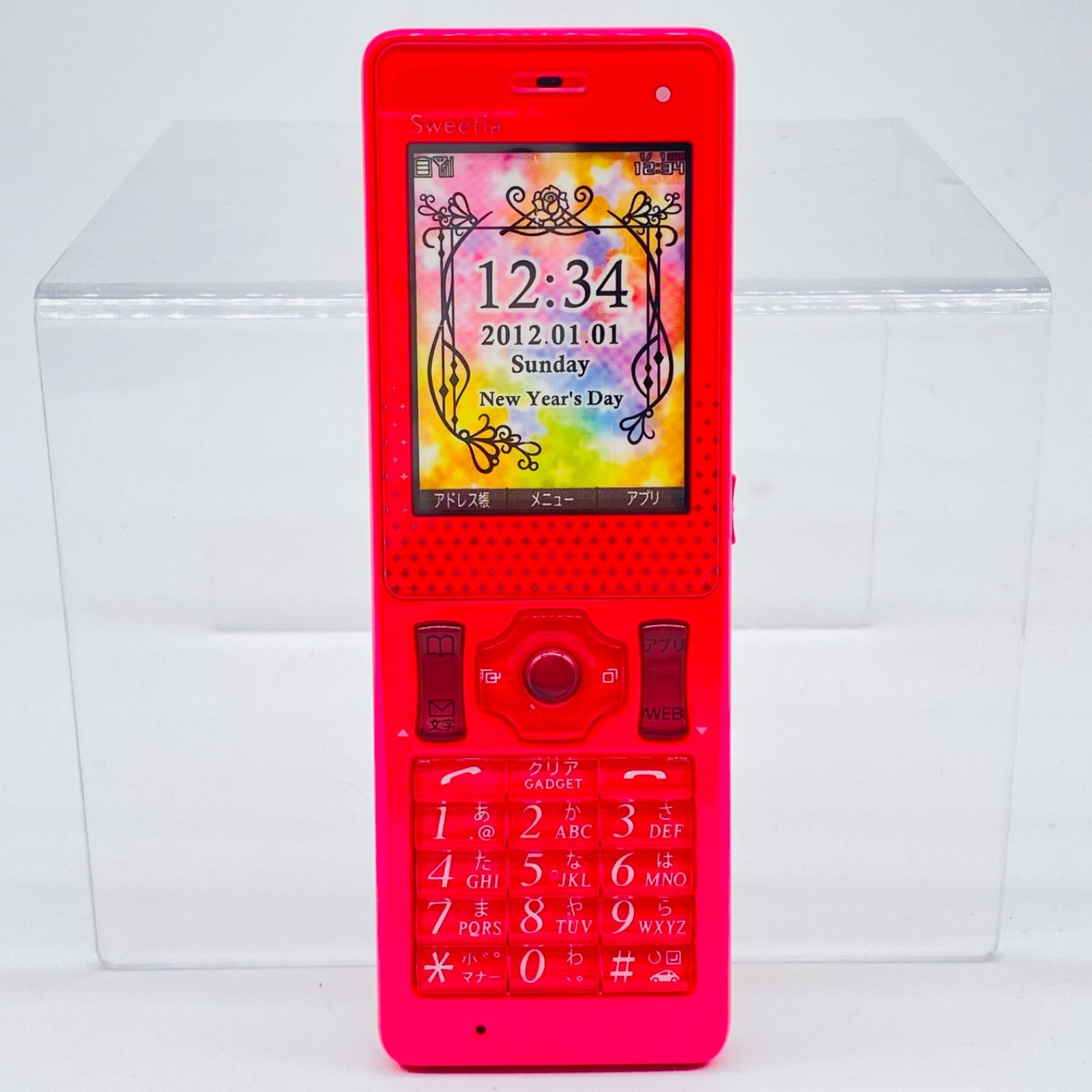 WILLCOM Sweetia WX02K Rose Pink Mockup Model