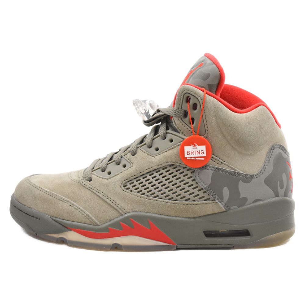NIKE (ナイキ) AIR JORDAN 5 RETRO P51 CAMO ジョーダン5 レトロ カモ ハイカットスニーカー カーキ US9/27cm 136027-051