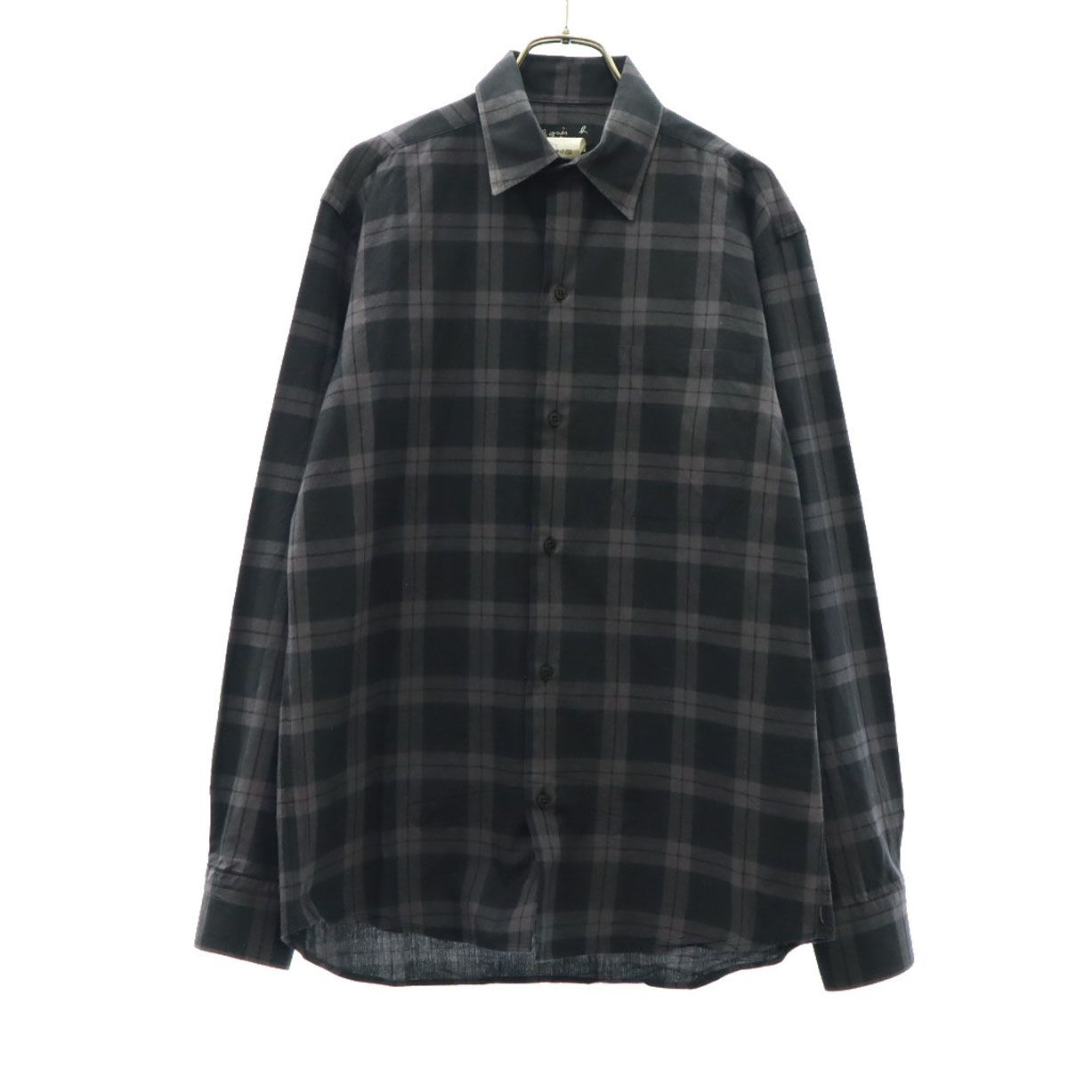 agnes b. homme アニエスベーオム チェック長袖シャツ アニエスベー