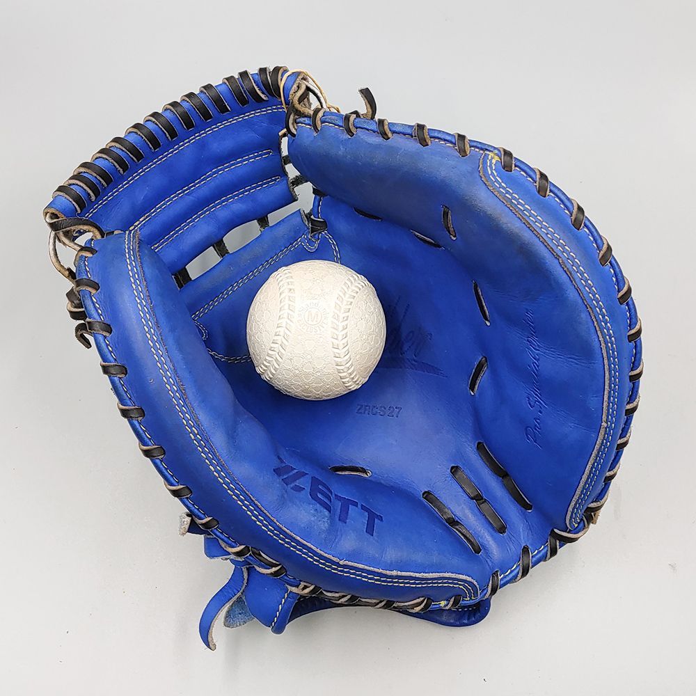 クリーニング済み 】 ゼット 軟式用 キャッチャーミット 型付け