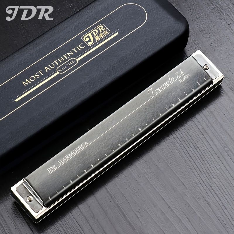 JDR H2401 プロフェッショナル24穴トレモロハーモニカ Cキー
