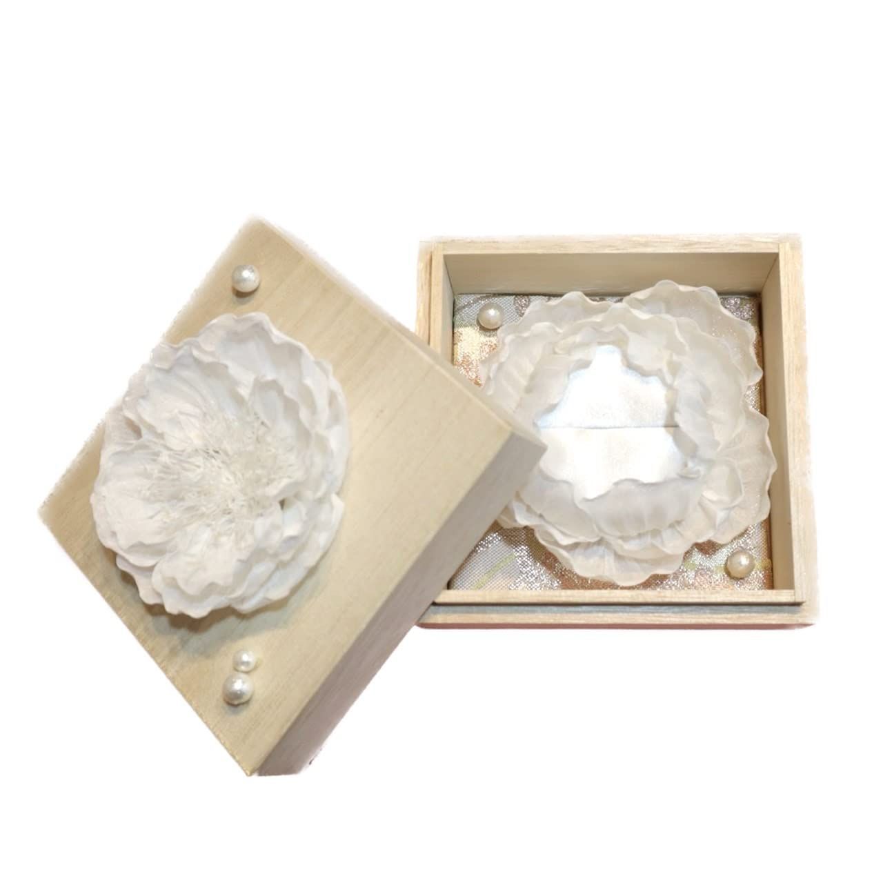 【人気商品】ウェディング ブライダル 華 結婚指輪 リングピロー サイズ:縦12cm×横12cm×高さ7cm ルルズ 華 Lulu's Lulu's-1282