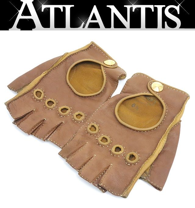 PRADA プラダ レザー グローブ 手袋 シープスキン ラムスキン キャメル系 PRADA プラダ レザー グローブ 手袋 シープスキン ラムスキン