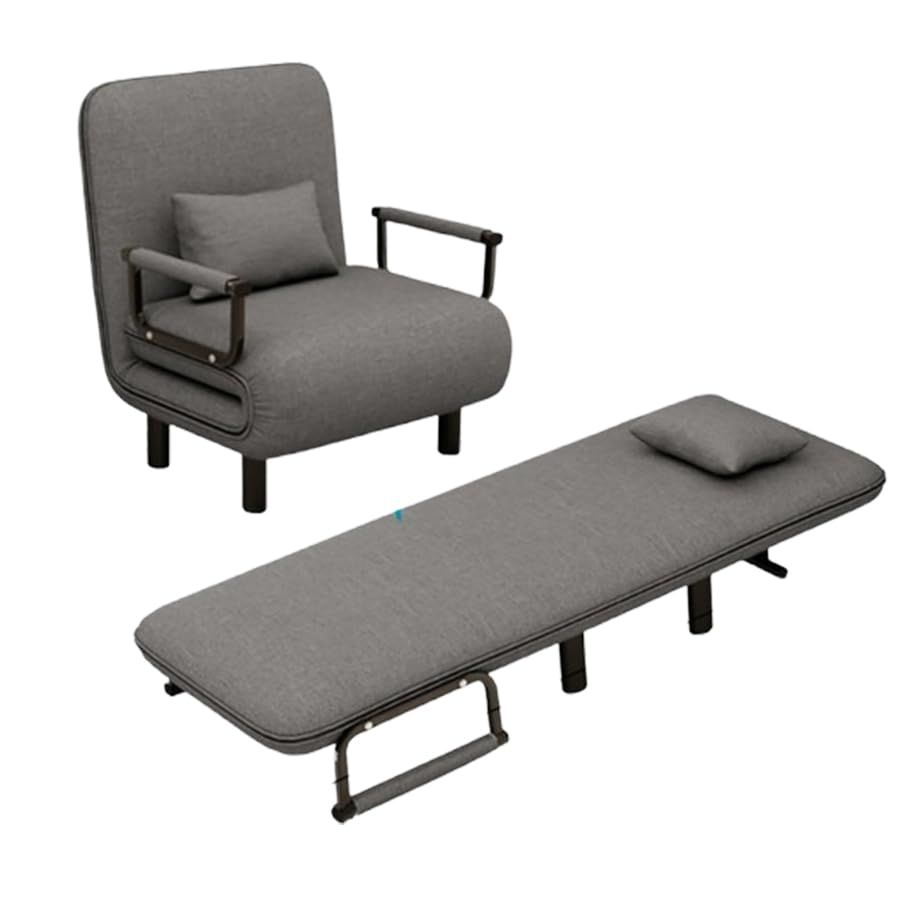 省スペース ふかふかクッション付 リクライニング グレー65 190cm 来客用 ひじ掛け シングル 折りたたみベッド シート ソファー 折りたたみ式ソファベッド 3WAY 一人用 ソファーベッド ITACHENG