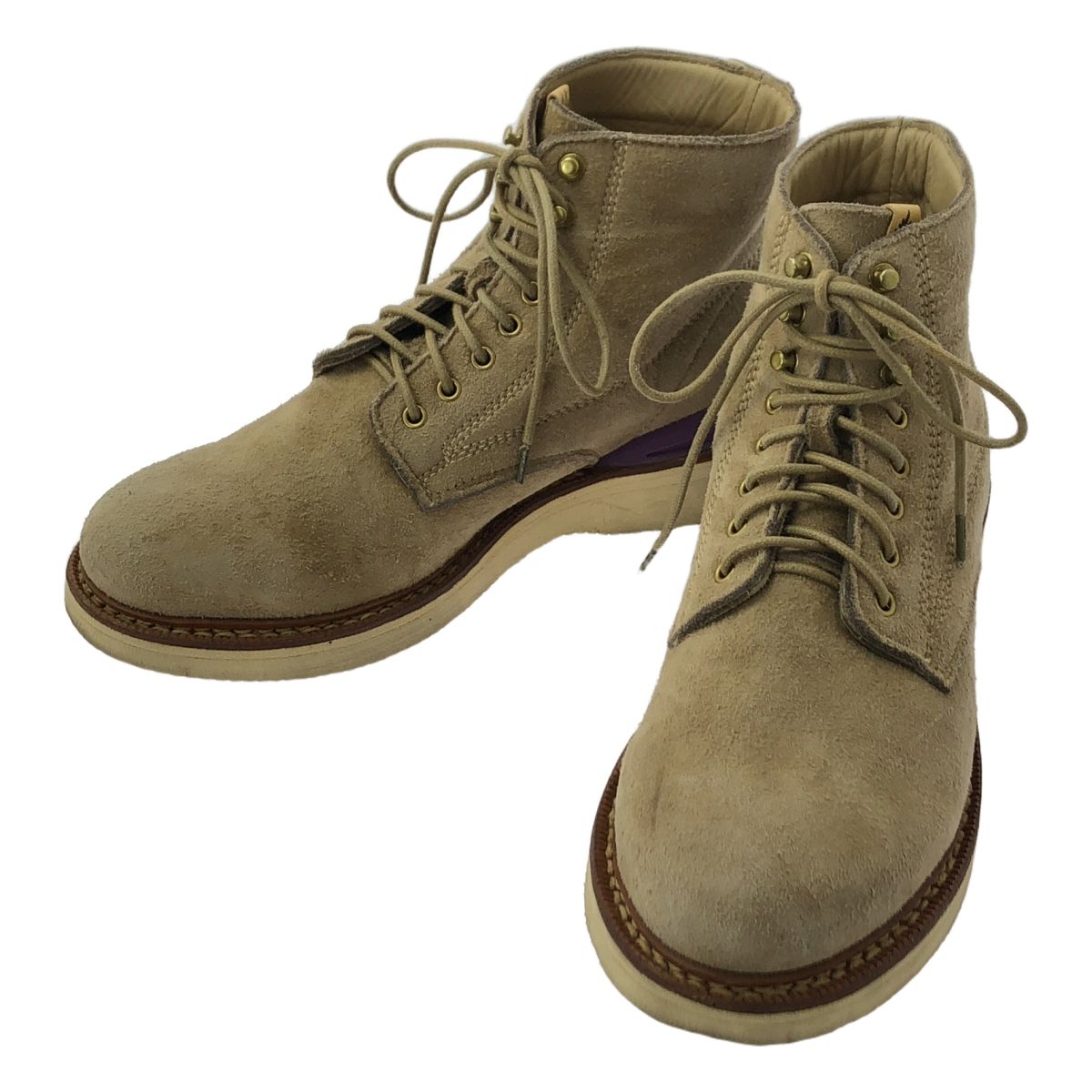 visvim / ビズビム | VIRGIL BOOTS FOLK スエード レースアップ ブーツ | US10 | ベージュ | メンズ visvim / ビズビム | VIRGIL BOOTS FOLK スエード レースアップ ブーツ