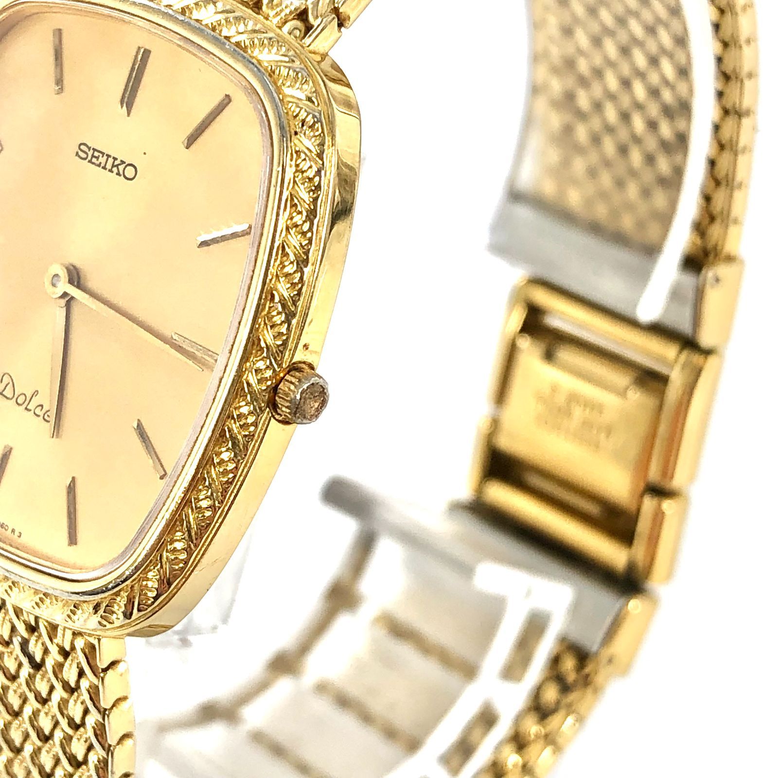 SEIKO セイコー Dolce ドルチェ 8N40-5040 稼働品 QZ/GP ゴールド文字