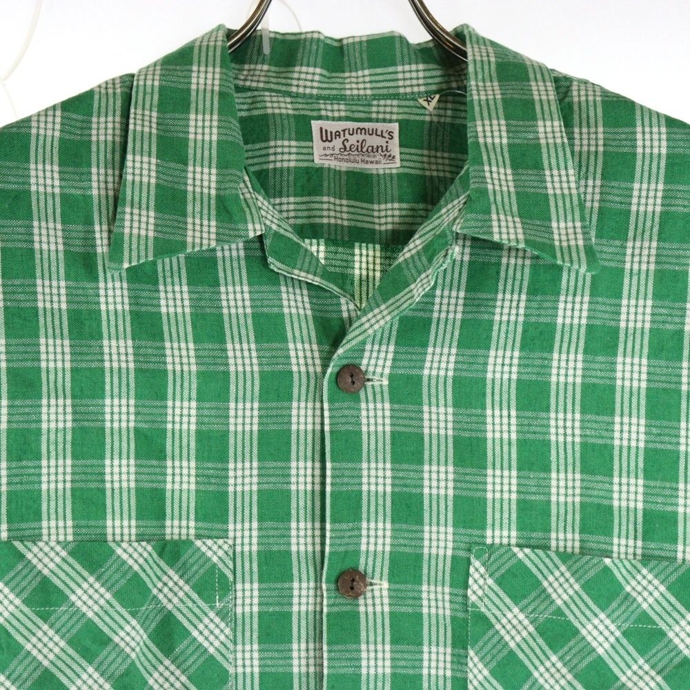 NO BRAND (ノーブランド) PALAKA CHECK SHIRTS SS37588 パラカ半袖  