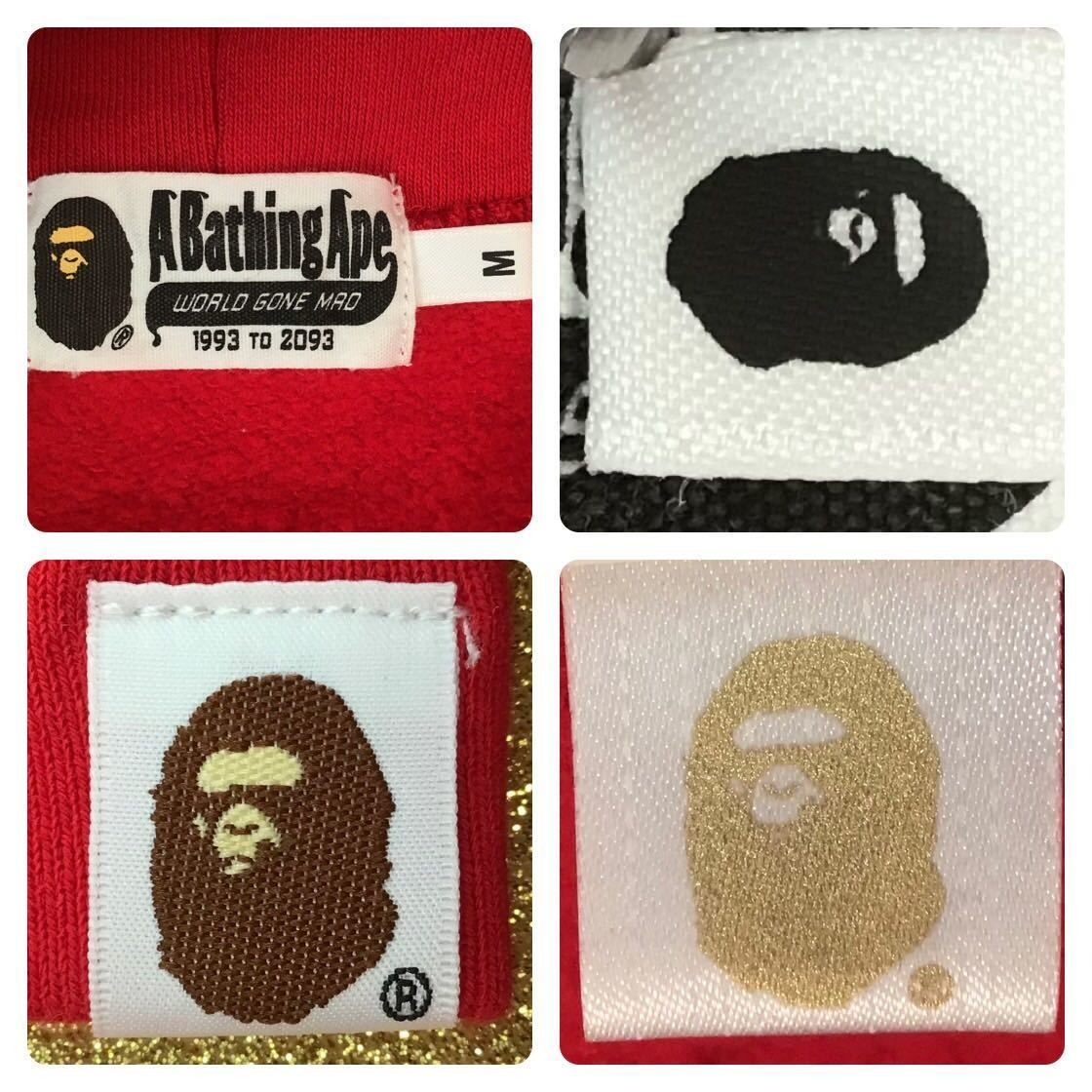 A BATHING APE BAPE エイプ Mサイズ ラメカレッジロゴパーカー A BATHING APE BAPE エイプ Mサイズ ラメカレッジロゴパーカー