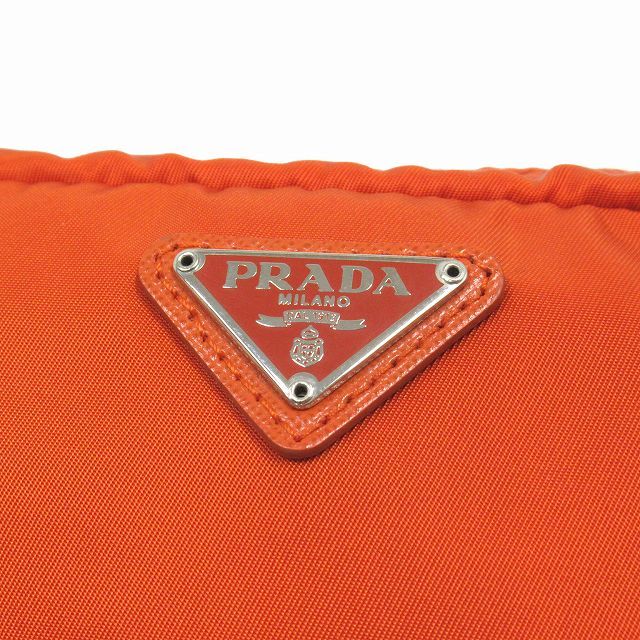 PRADA オレンジナイロン ミニポーチ プラダ ミニポーチ 1N0339 オレンジ ナイロン 中古 ミニポーチ