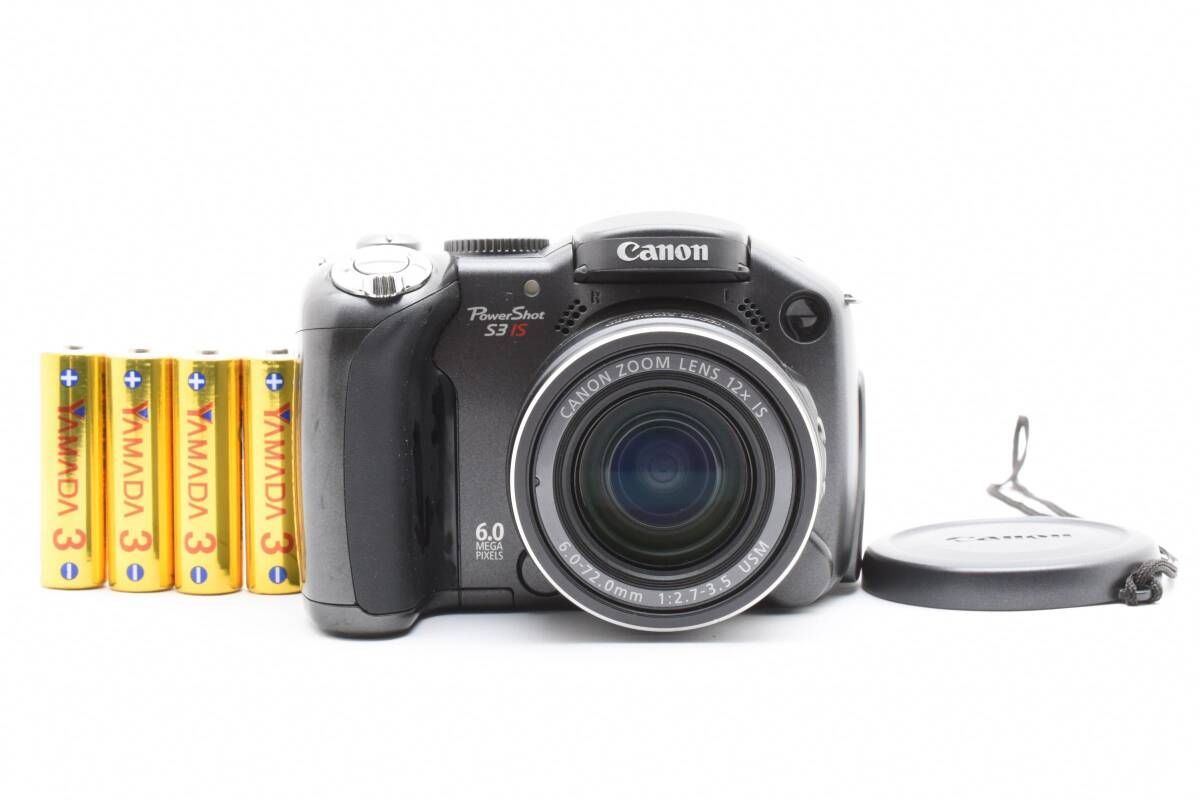 Canon キヤノン PowerShot S3 IS コンパクトデジタルカメラ 単三電池で