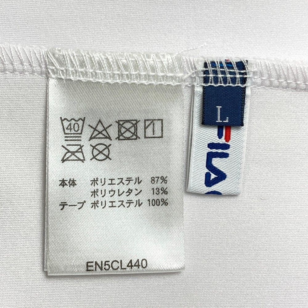 サイズ：L FILA GOLF フィラゴルフ  モックネック 半袖 ワンピース  ホワイト系 [240101462926] ゴルフウェア レディース ストスト FILA ワンピース ゴルフ ゴルフウェア レディース モックネック