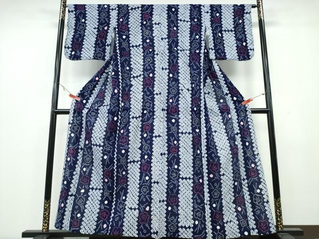 平和屋着物∴夏物 浴衣 有松鳴海絞り 枝梅間道 綿 CAAY4413ng