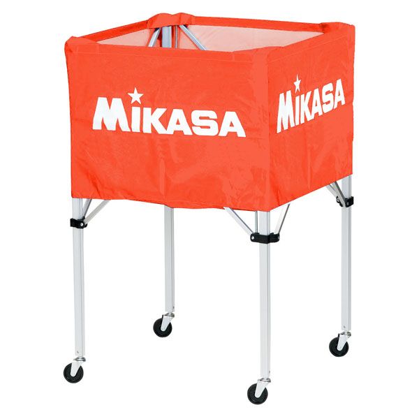 ミカサ MIKASA ワンタッチ式ボールカゴ フレーム 幕体 キャリーケース3点セット 学校 体育 授業 クラブ 部活 BCSPH O オレンジ