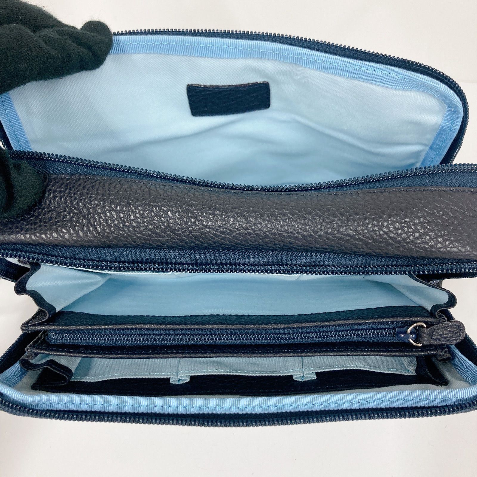 ☆ キタムラ お財布ショルダー バッグ ウォレット 長財布 本革 レザー 