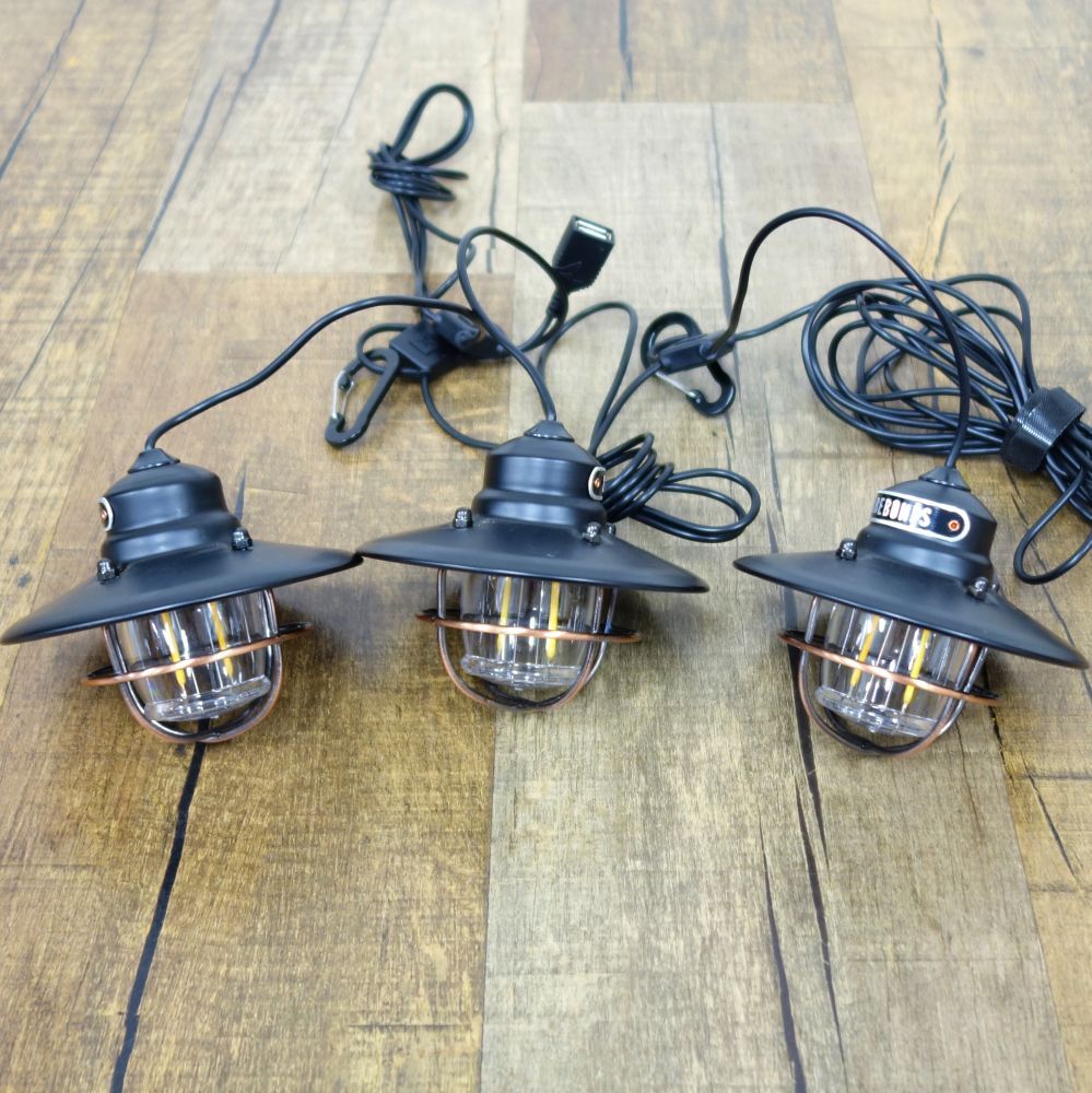 ベアボーンズ BAREBONES エジソン ストリング ライト LED ブラック