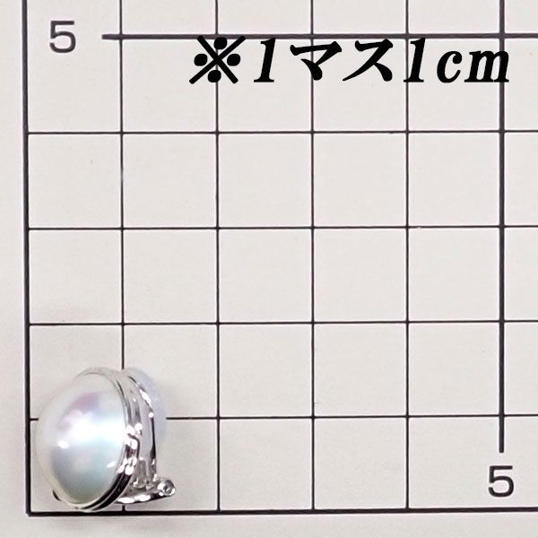 タサキ 田崎真珠 マベパール イヤリング K18ホワイトゴールド TASAKI  