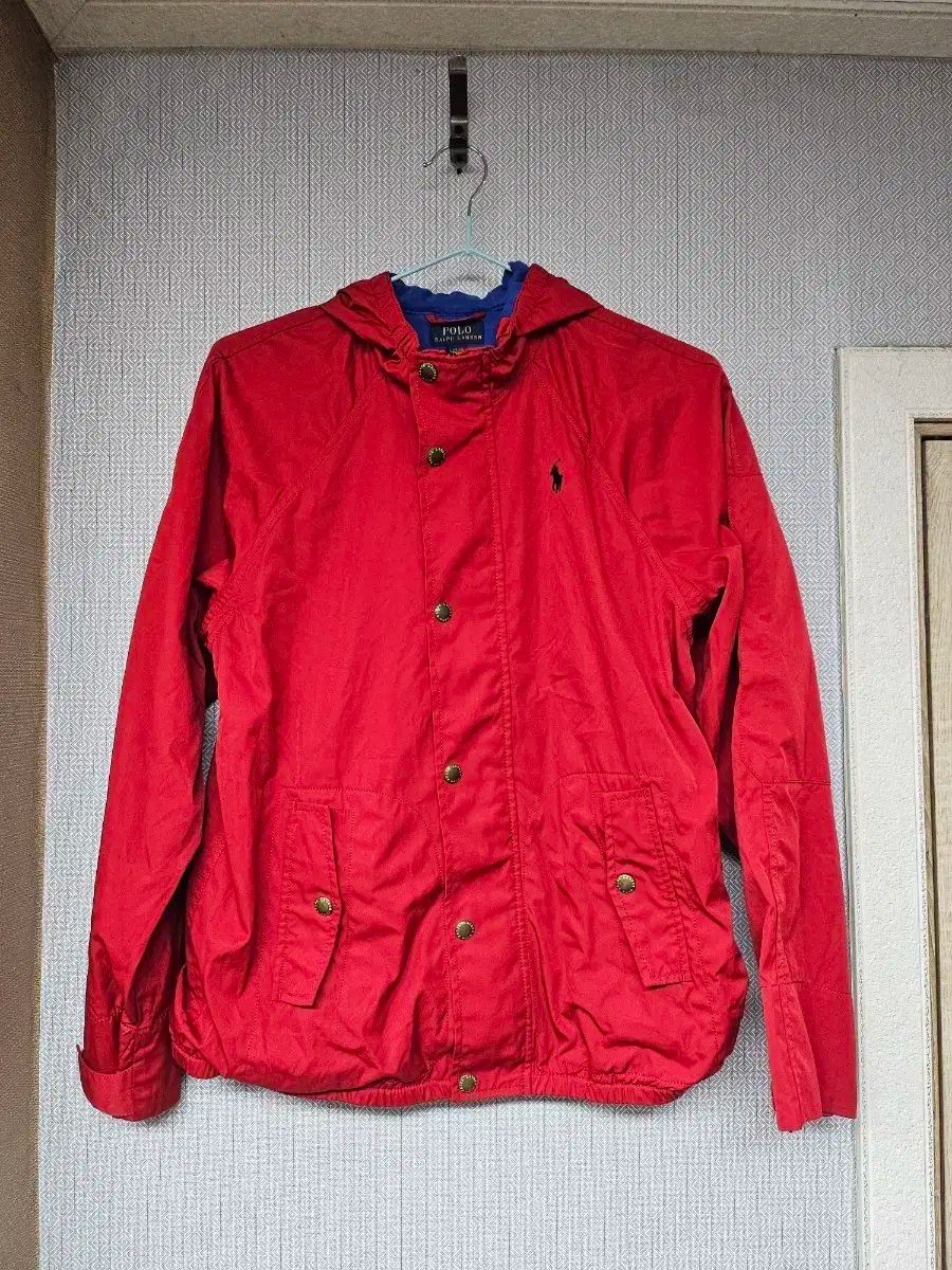 ポロ Ralph Lauren ラルフローレン 赤 フード ウィンドブレーカー 14 16