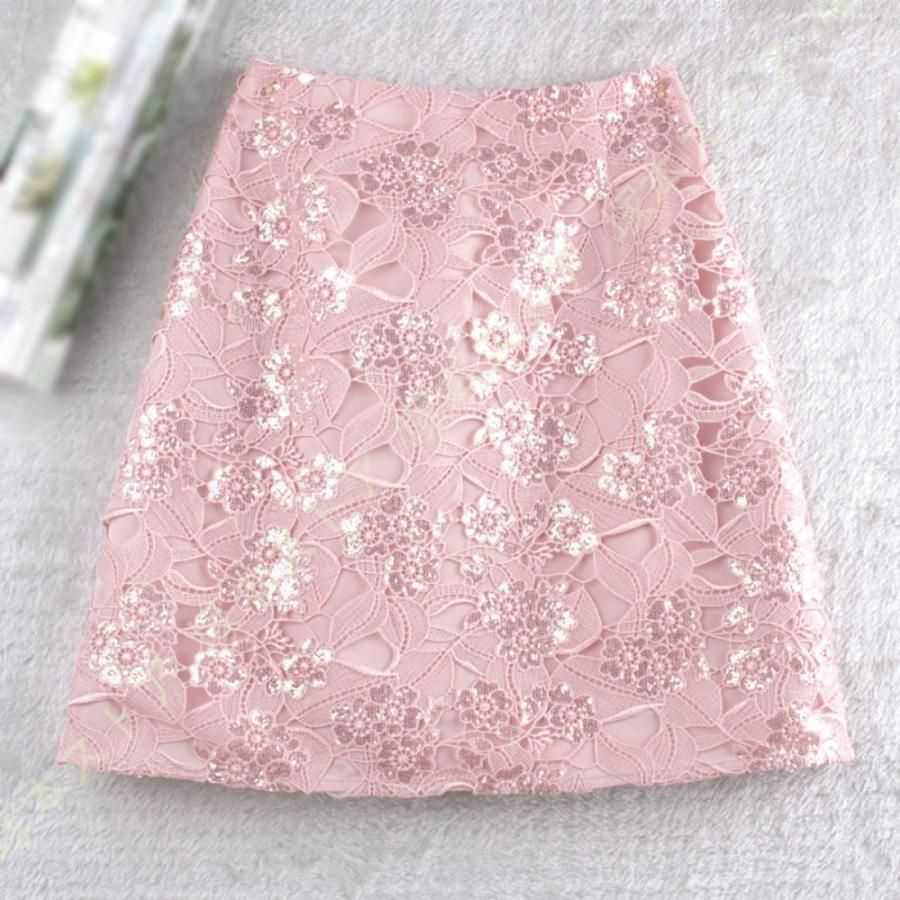 ミニスカート レーススカート 総レース タイトスカート レース 上品に肌見せ 上品な雰囲気 美脚 美尻 レース ミニ丈スカート ビジネス オフィス 通勤 花柄