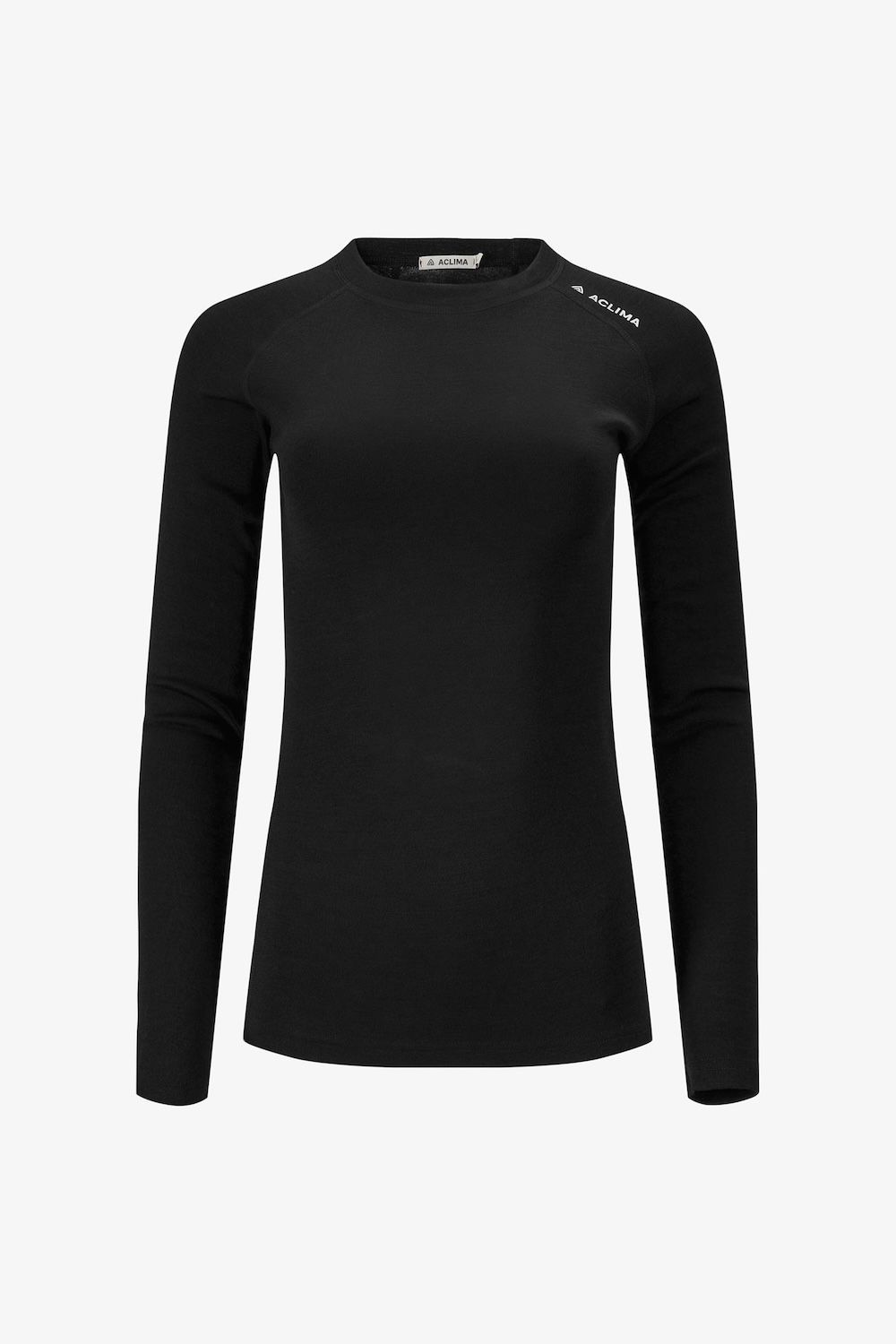 ACLIMA アクリマ FW25 WARMWOOL CREW NECK WOMAN Mサイズ Jet Black