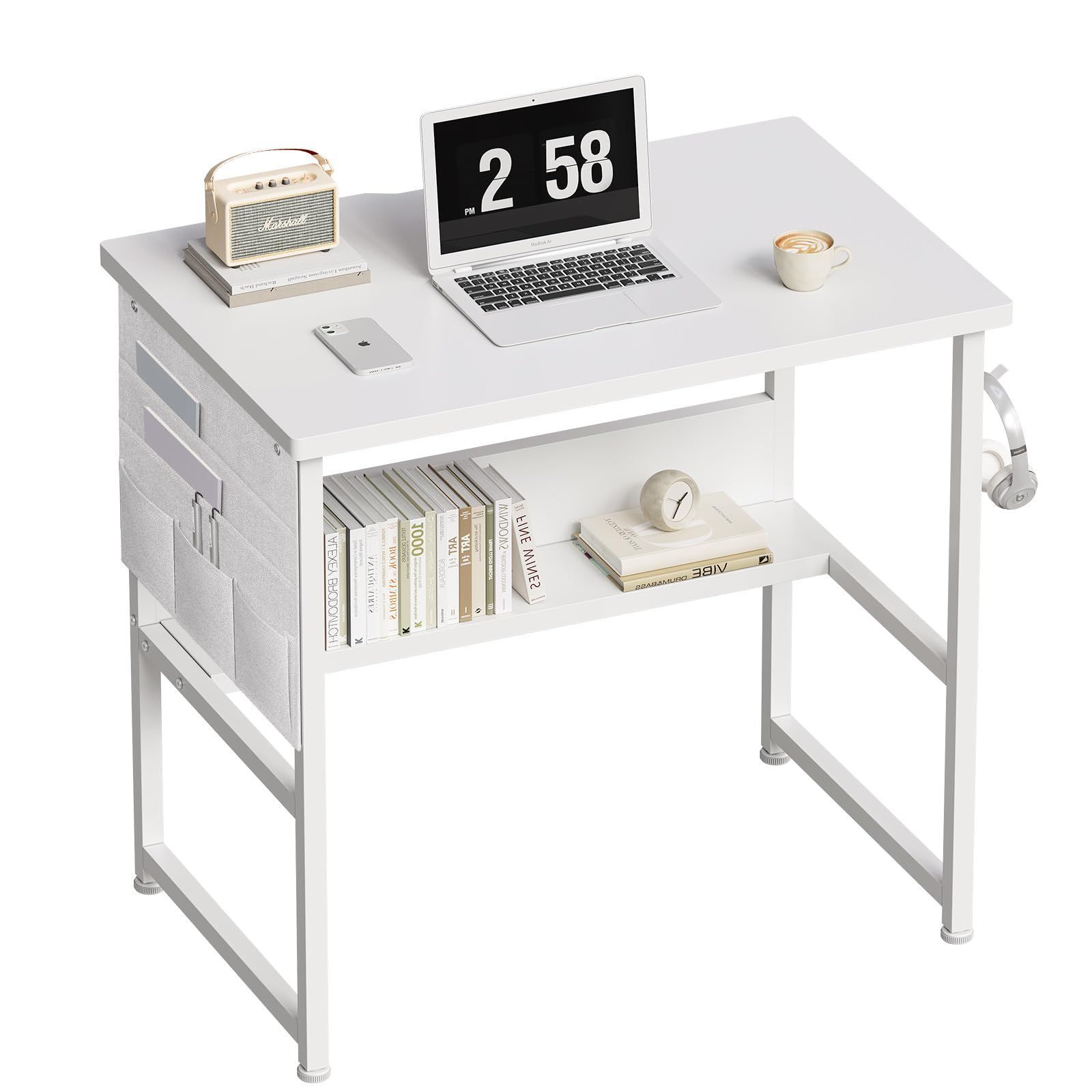 【幅71cm】Emu ミラー&収納付きドレッサーデスク　ホワイト g134074]【幅71cm】Emu ミラー&収納付きドレッサーデスク