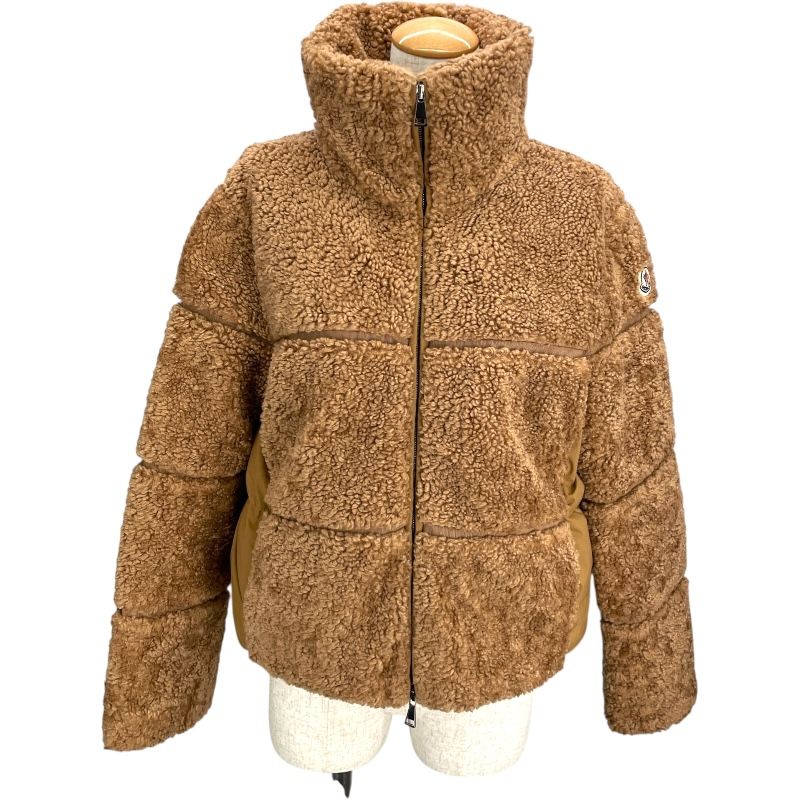 モンクレール MONCLER SEGURA ボア切替ダウンジャケット ブラウン ナイロン レディース ダウンジャケット