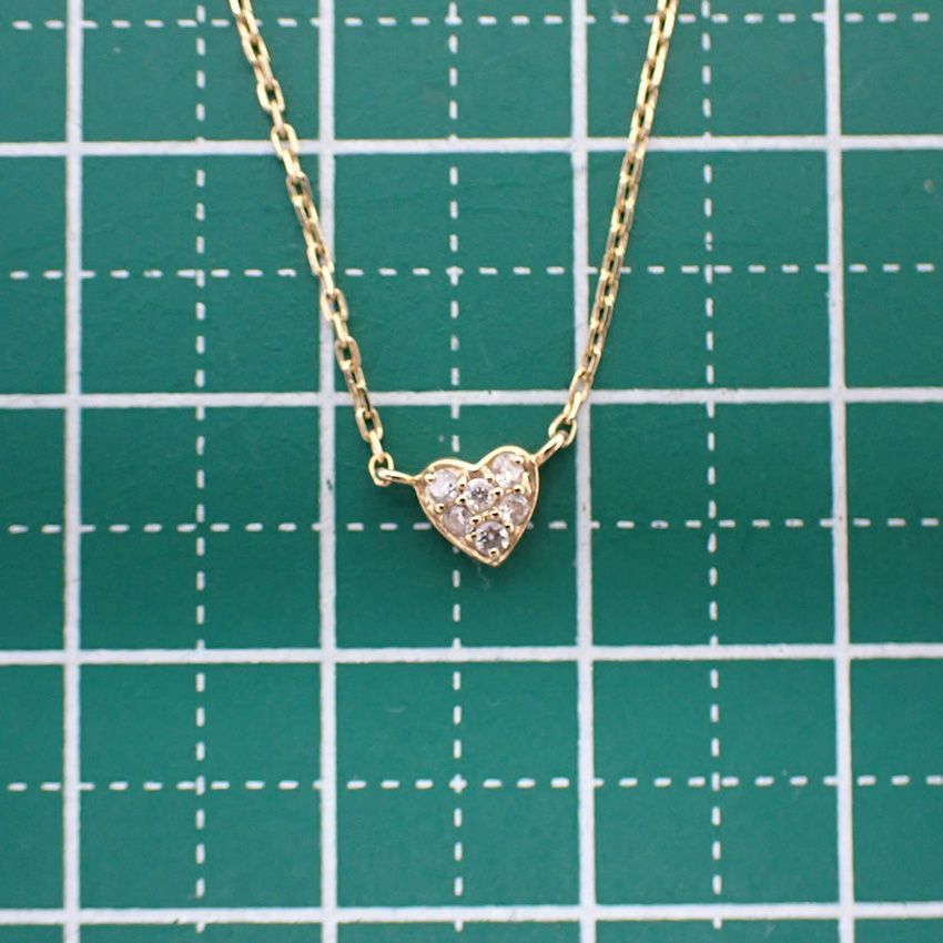 4℃ K10 ハート ペンダント/ネックレス[g51-36] - JewelerCHIC