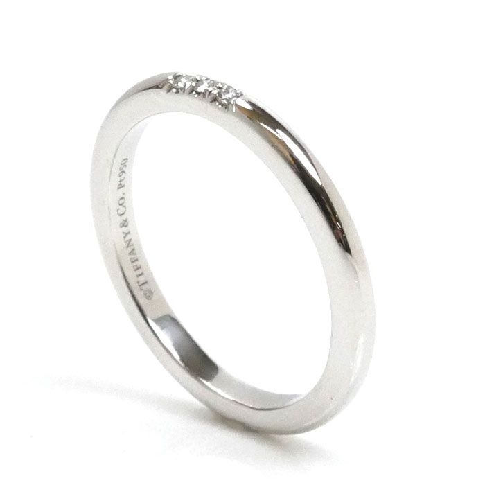 TIFFANY&Co. ティファニー Pt950プラチナ クラシックバンド 3Pダイヤ  