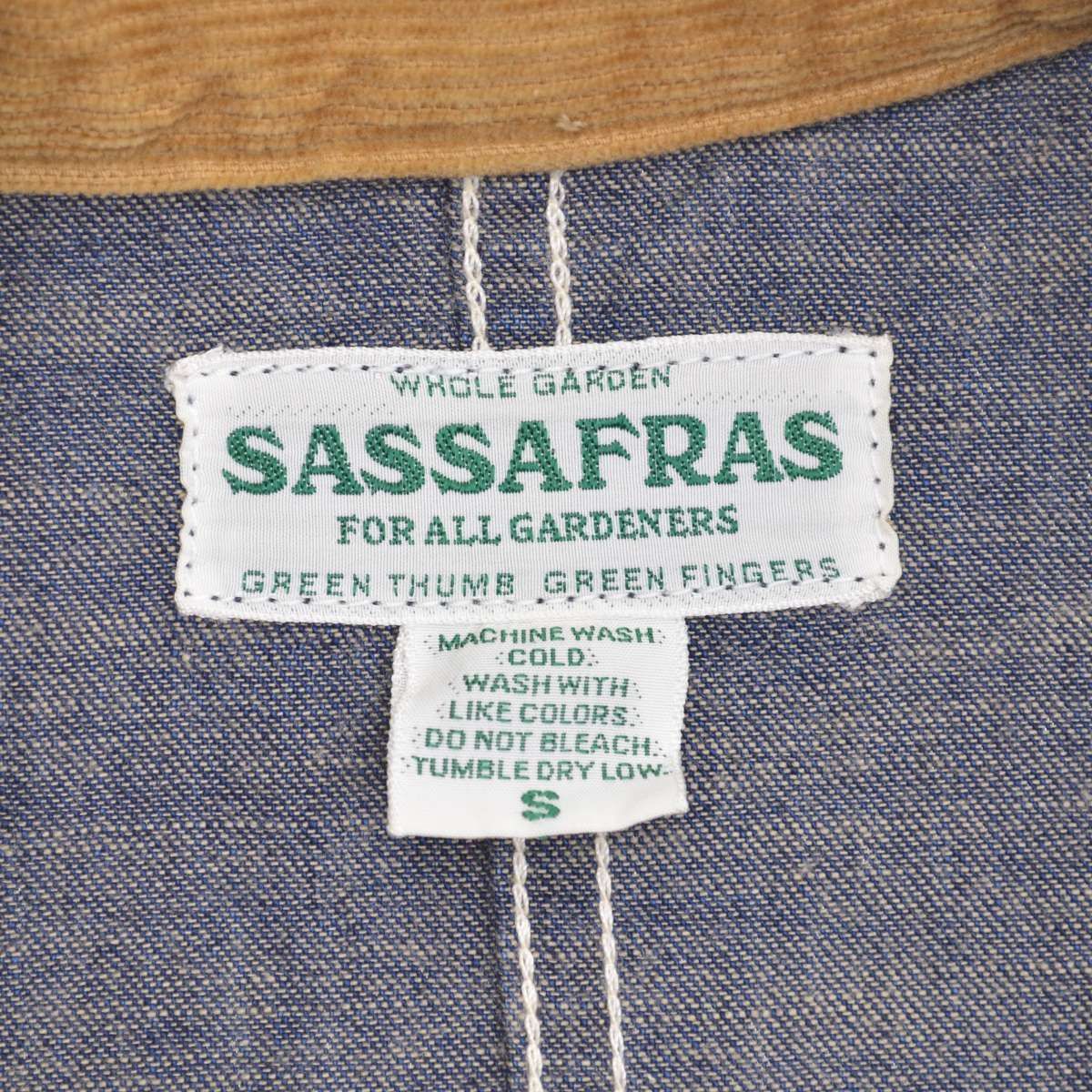 ジャケット・アウター Sassafras Green Thumb Jacket + SASSAFRAS[ササフラス]Green Thumb Jacket Drill Cloth