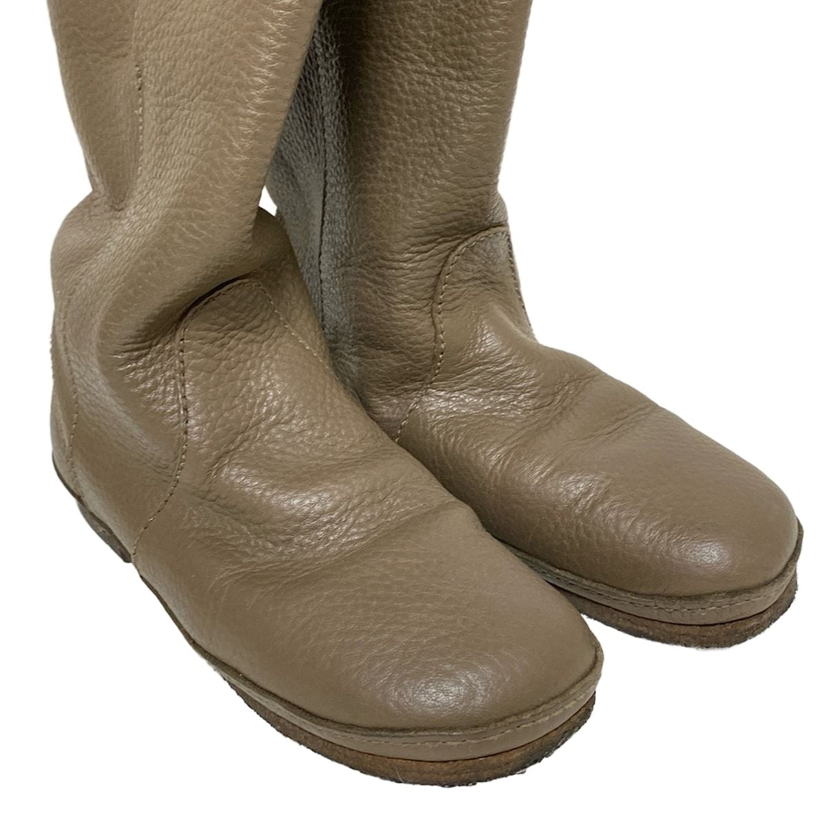  koos コース ショートブーツ 38 レディース - ダークブラウン レザー ブーティ ブーツ