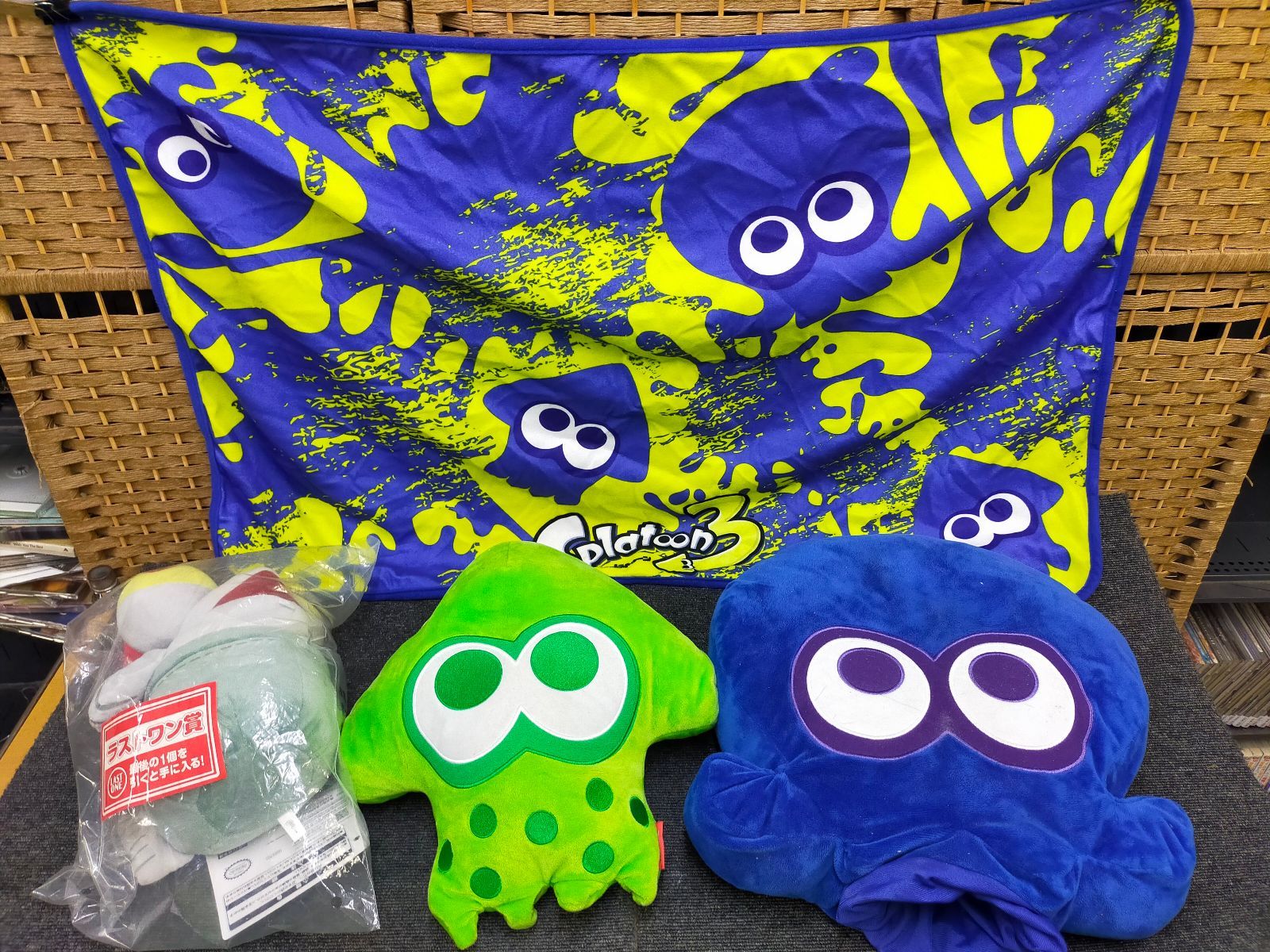 一番くじ Splatoon3 ブランケット クッション ぬいぐるみ ラスト