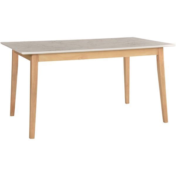 ダイニングテーブル ローズストーン 幅約135cm WH ブラウン 組立品【代引