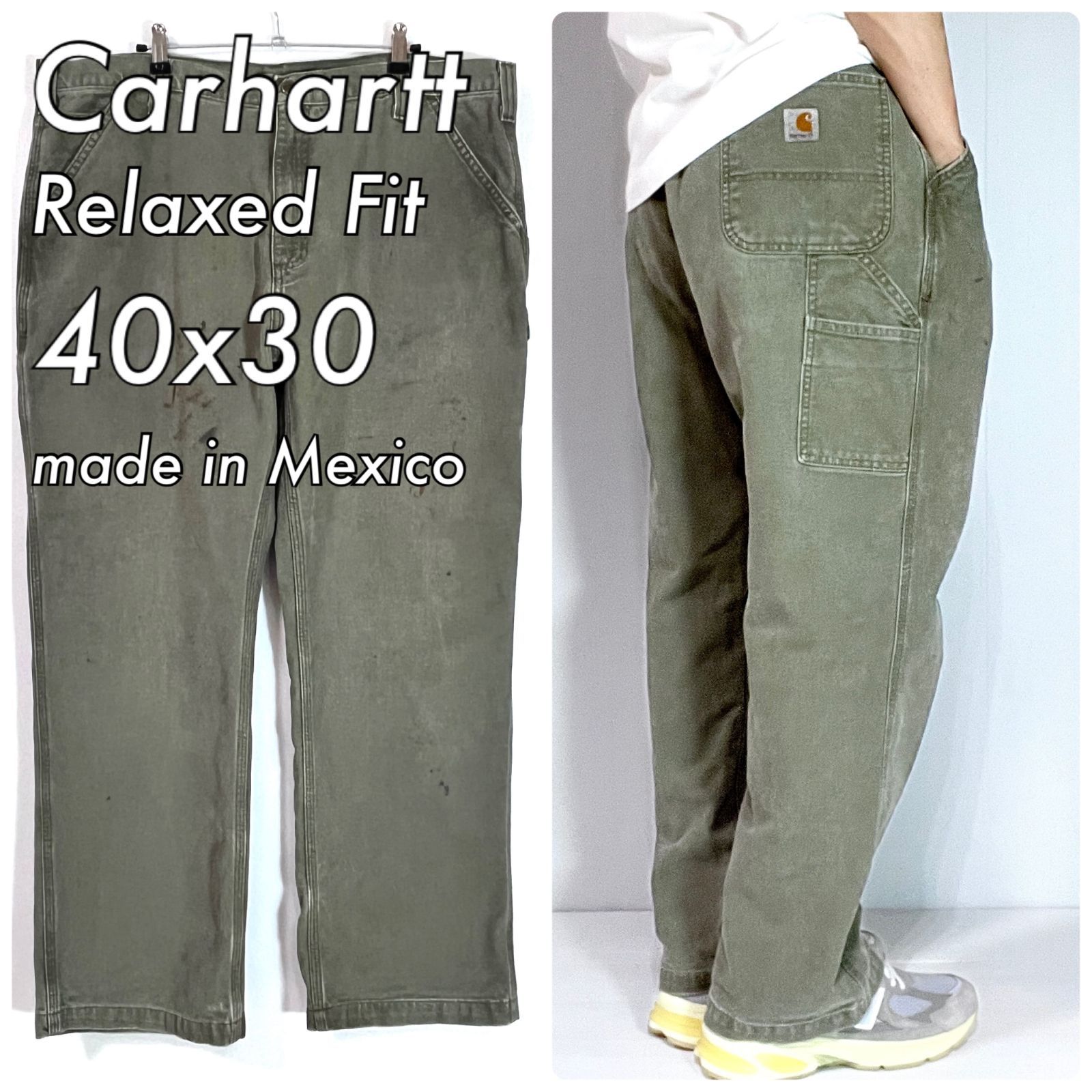 美色 Carhartt カーハート W40L30 ダック地ペインターパンツ MOS モス 