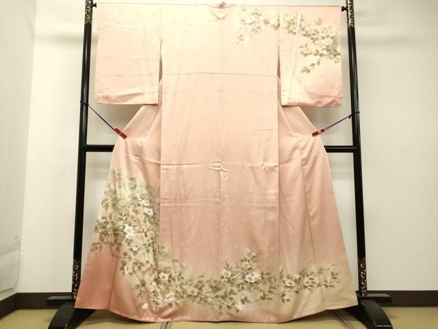 逸品　袷　訪問着　作家物　手描き/螺鈿　正絹　肩身丈154 螺鈿作家藤本隆士着物 未使用品 訪問着 【公式通販】