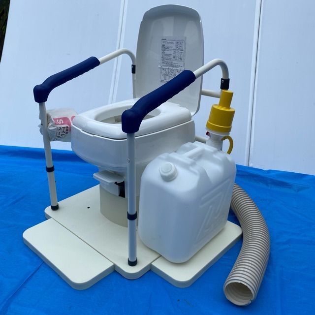 配送不可、現地引取のみ、リユース品】災害用 マンホールトイレ 洋式水 