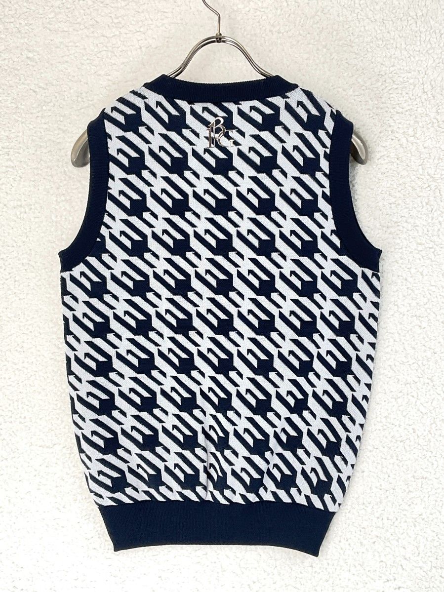 未使用 1PIU1UGUALE3 GOLF×戸賀敬城 3 ブラック×ホワイト HOUNDTOOTH