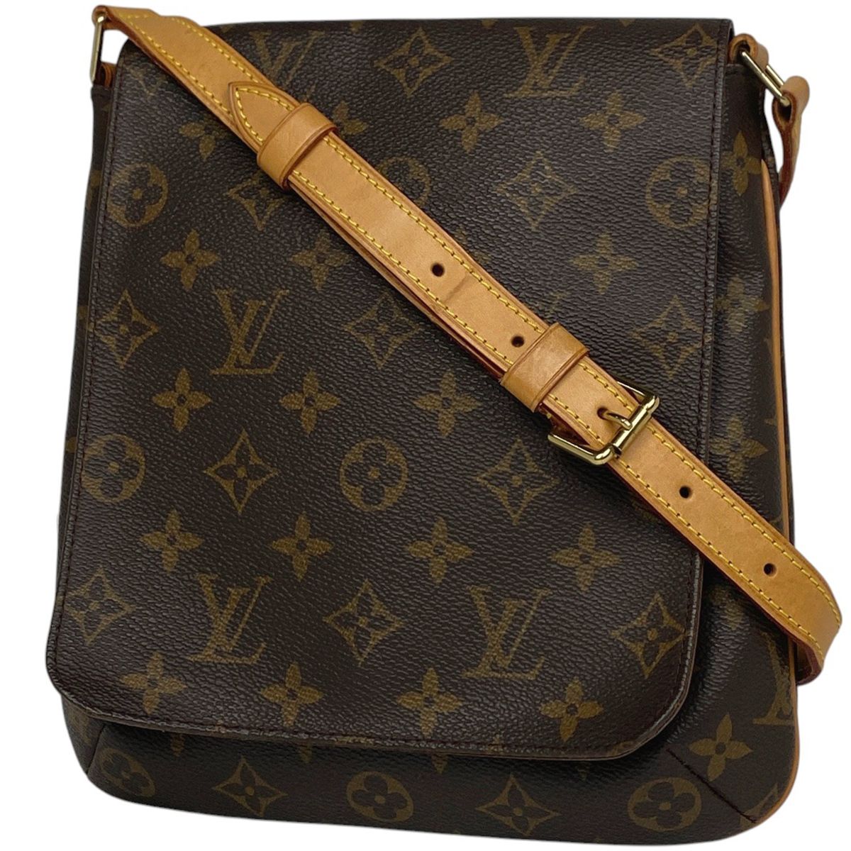LOUIS VUITTON◆ミュゼット・サルサ_モノグラム・キャンバス_ショートショルダー_BRW/PVC/BRW LOUIS VUITTON◇ミュゼット・サルサ_モノグラム・キャンバス_ロング
