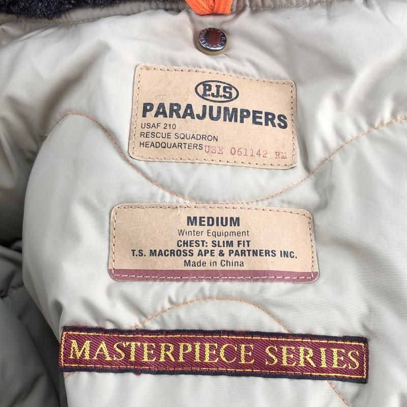 【中古】Parajumpers ダウンジャケット M ベージュ パラジャンパーズ[10]