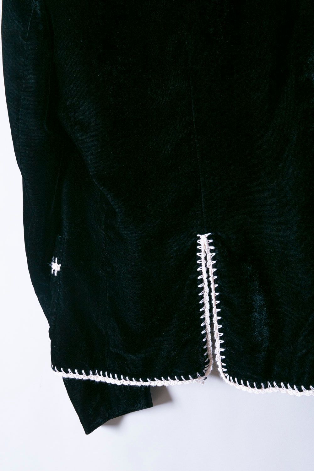 Y's ワイズ/コンポジション シーアタッチドレーベル ベロアジャケット