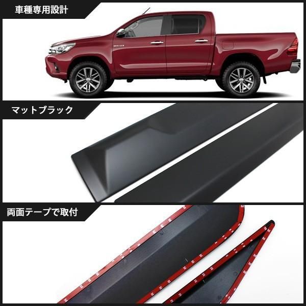 ハイラックス　HILUX ドアモールガーニッシュ 楽天市場】送料込み TOYOTA HILUX REVO トヨタ純正 黒シルバー