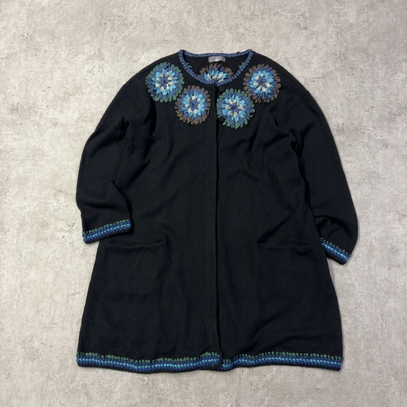 ■極美品 トクコプルミエヴォル フラワー刺繍レース チュニック プルオーバー □極美品 トクコプルミエヴォル フラワー刺繍レース チュニック