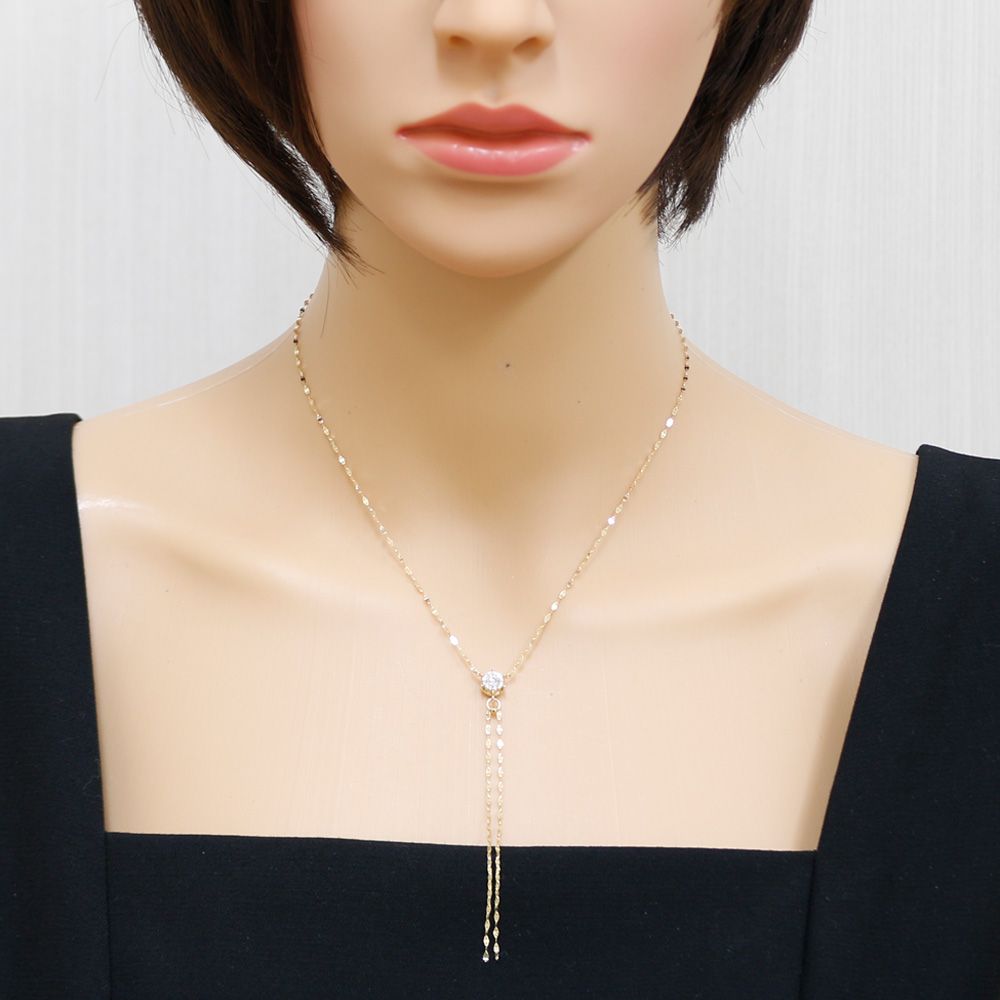 ネックレス 18金 K18イエローゴールド ダイヤモンド 0.21ct 