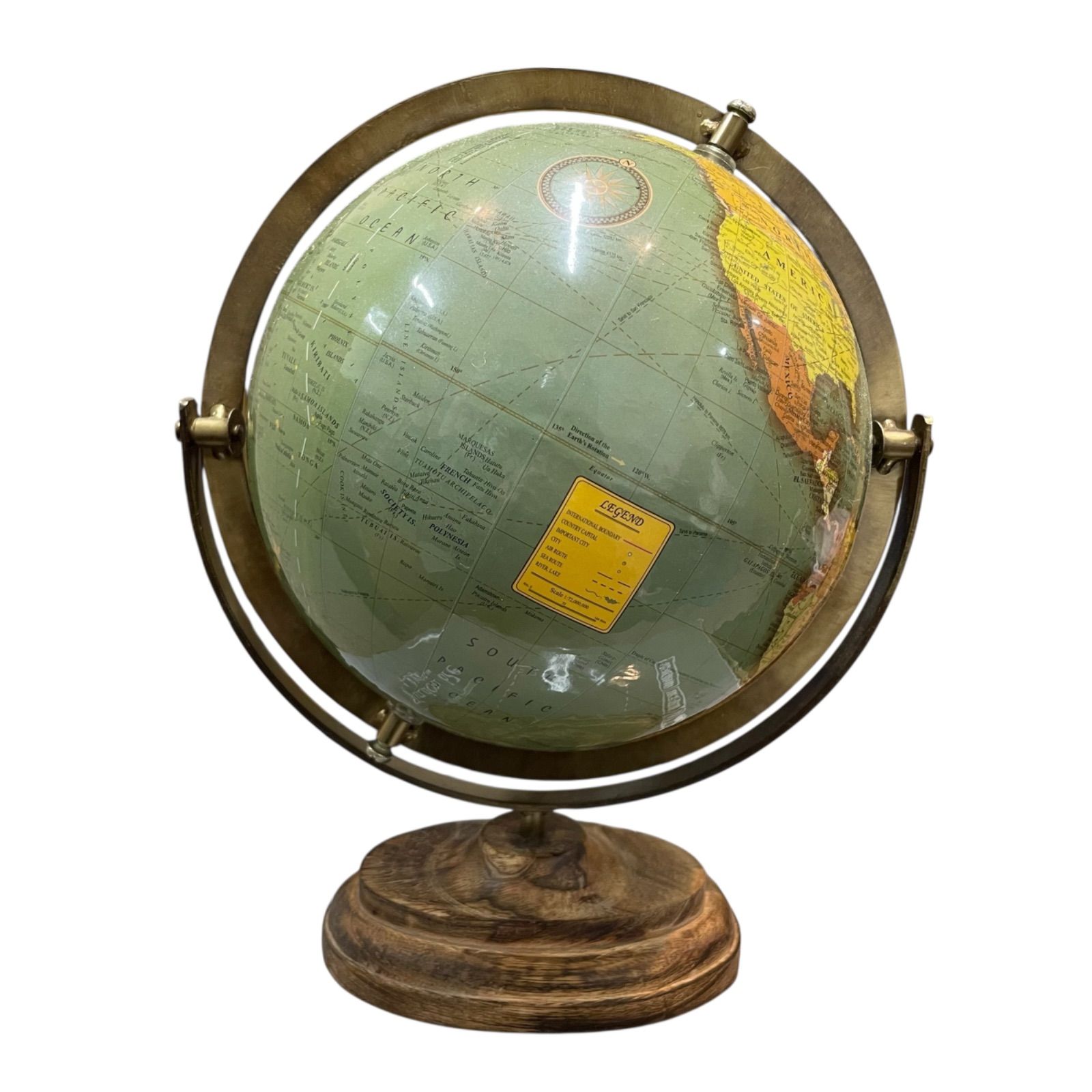 ACTUS アクタス 地球儀 GLOBE Wood Stand Green - メルカリ