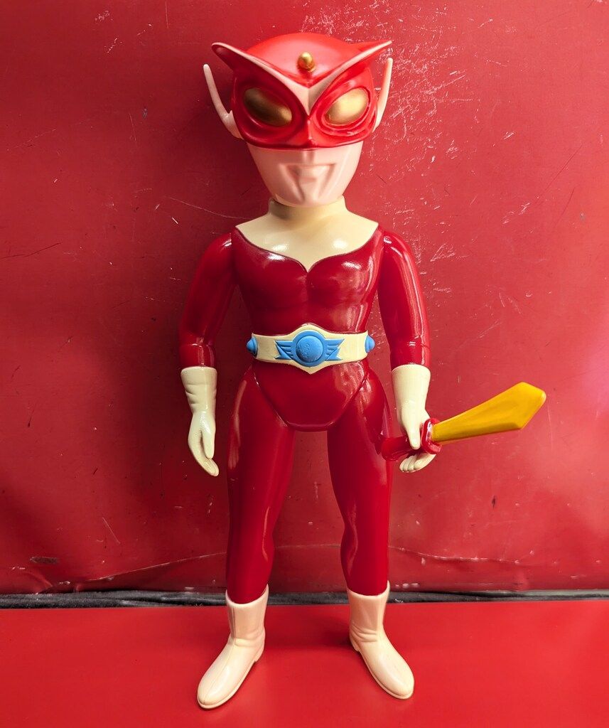 ブルマァク 新復刻版怪獣シリーズ レッドマン 大レッドマン レッドナイフ付き 面替え|赤成型|クリーム塗装