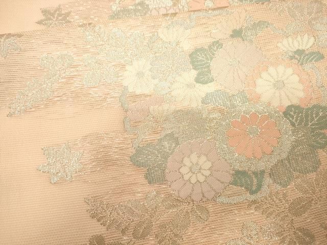 平和屋着物○訪問着 雪輪鹿の子笹竹文 金銀彩 正絹 逸品 CAAU2316yc 平和