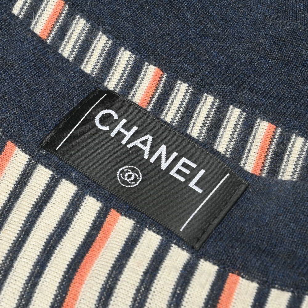クリーニング済CHANEL黒カシミア 70％シルク30% CHANEL カシミヤシルク混 ニット ワンピース - メルカリ