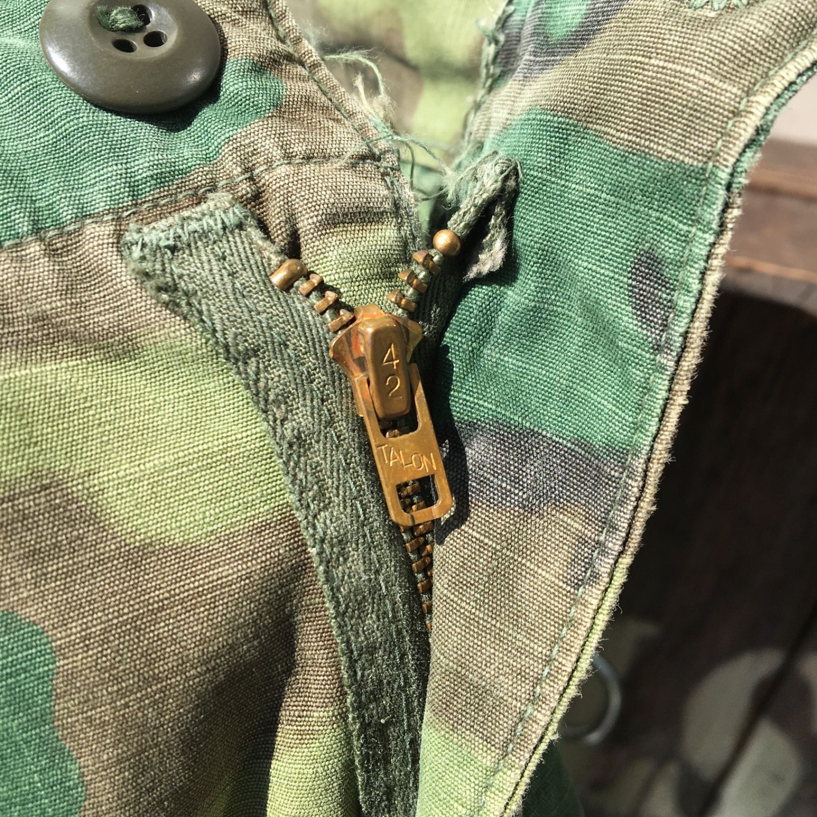 60's Vintage【US ARMY】ERDL ジャングルファティーグ ミリタリーカーゴパンツ グリーンリーフ ＮＡＭ戦リーフ◆Size：US-S-S